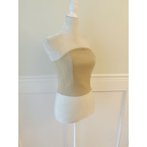 Sans Faff Half Moon Corset Top Camel S - Picture 6 of 9